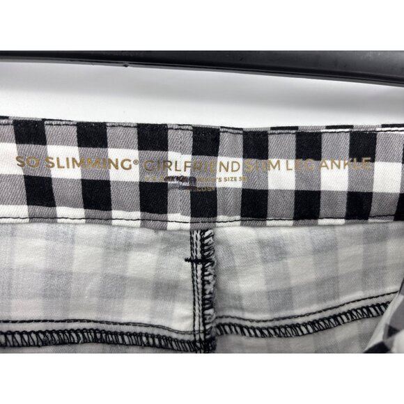 Chico's So Slimming Girlfriend Slim Ankle Pant Black White Sz 3 Regular (16) XL - Picture 4 of 5